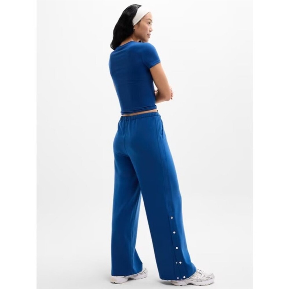 Athleta MVP Snap Pant Maritime Blue Small Petite new with tags track pant - Picture 2 of 9